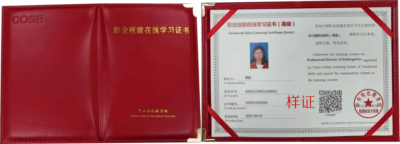 中央电化教育馆 证书样本1